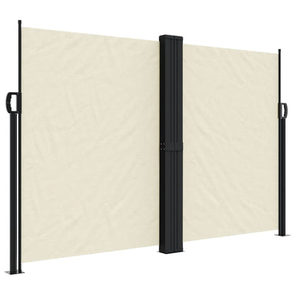 vidaXL Retractable Side Awning Cream 160x600 cm