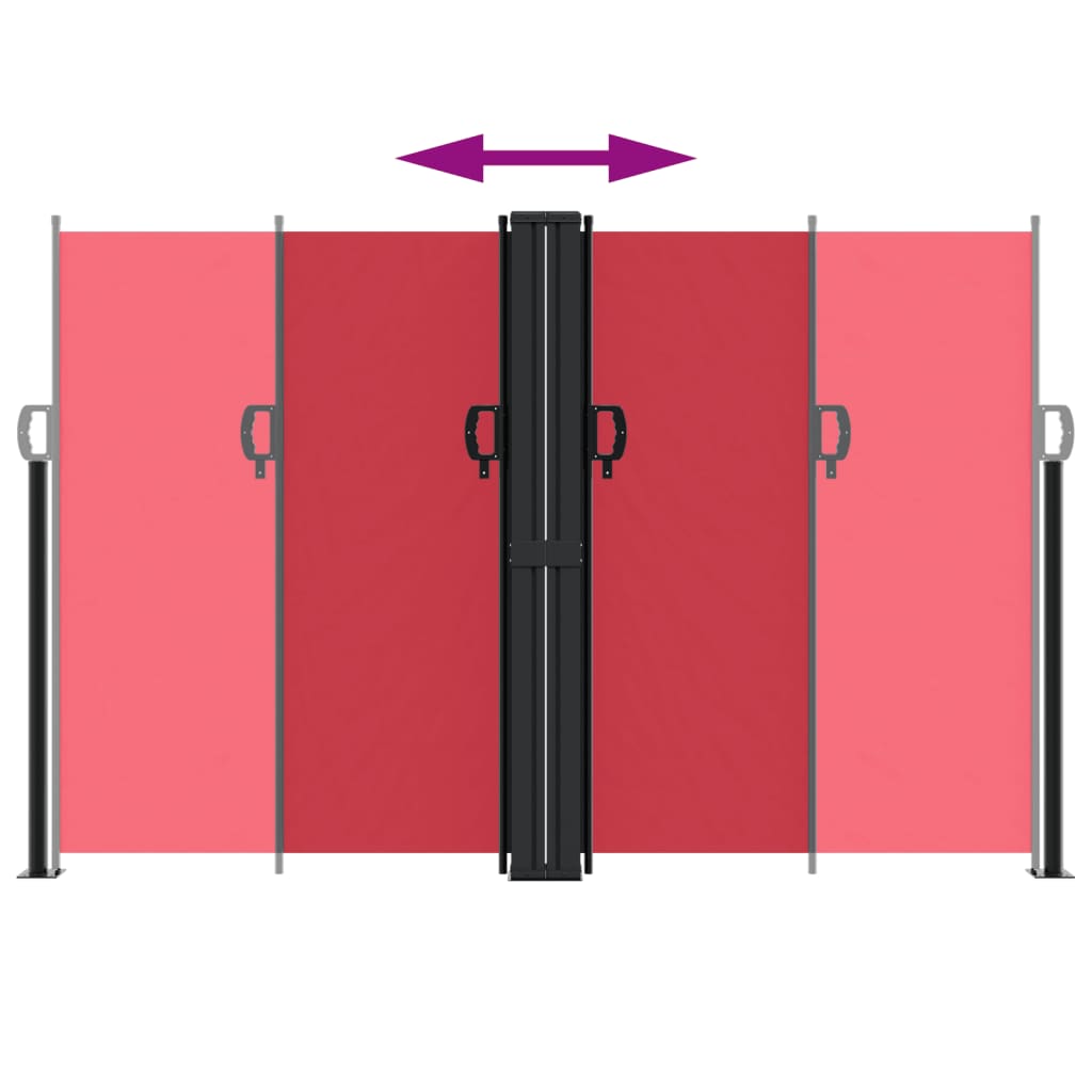 vidaXL Retractable Side Awning Red 160x600 cm
