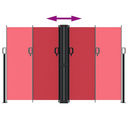 vidaXL Retractable Side Awning Red 160x600 cm