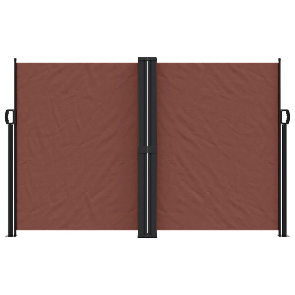 vidaXL Retractable Side Awning Brown 160x600 cm