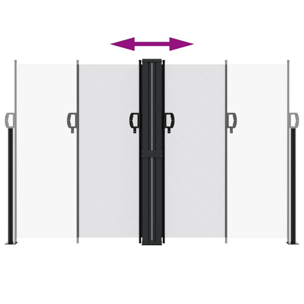 vidaXL Retractable Side Awning White 160x600 cm