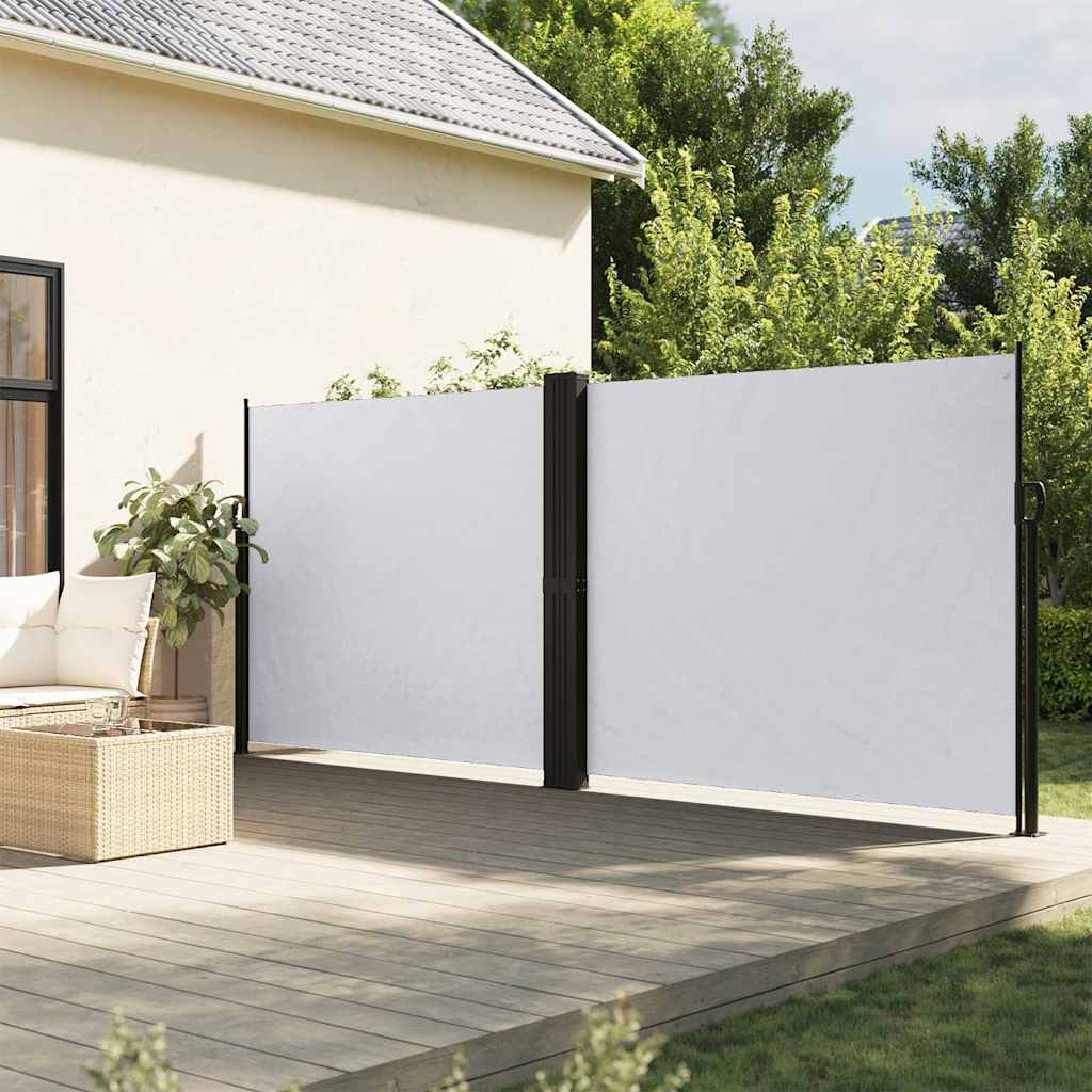 vidaXL Retractable Side Awning White 160x600 cm