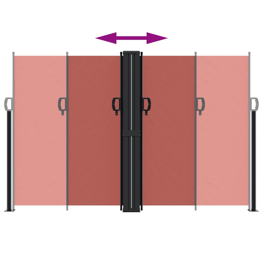 vidaXL Retractable Side Awning Terracotta 160x600 cm