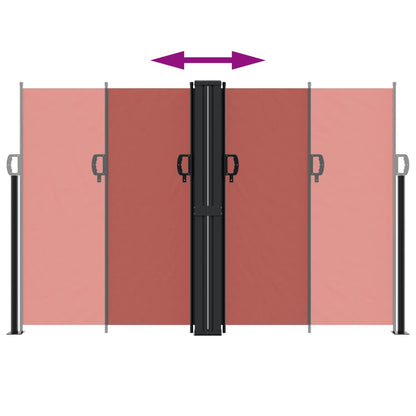 vidaXL Retractable Side Awning Terracotta 160x600 cm