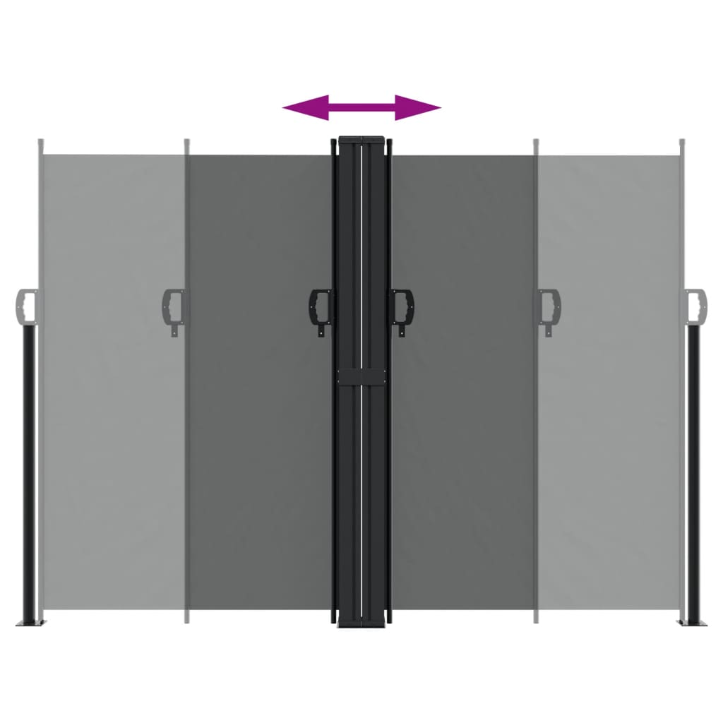 vidaXL Retractable Side Awning Anthracite 180x600 cm