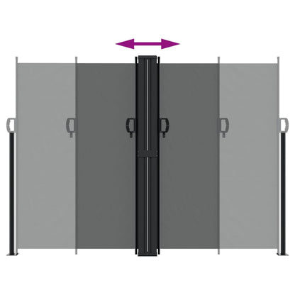 vidaXL Retractable Side Awning Anthracite 180x600 cm
