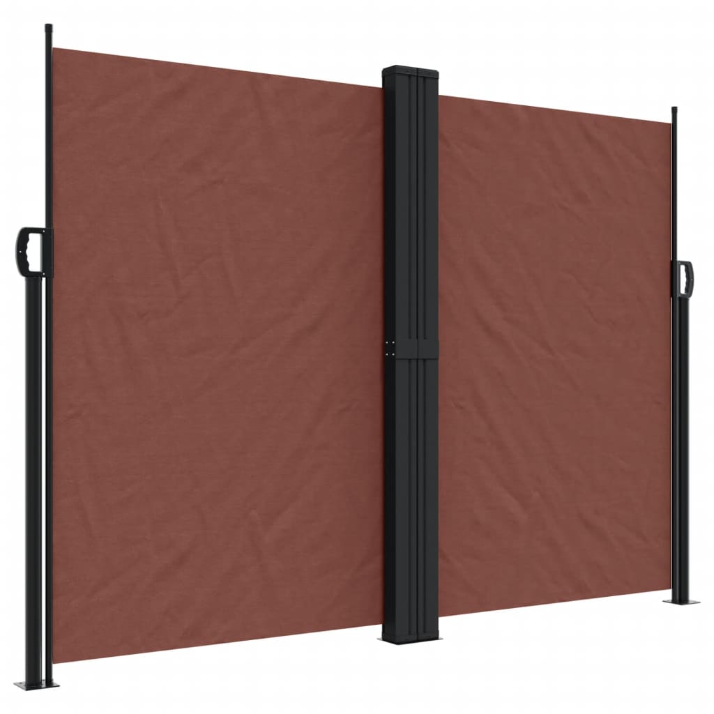 vidaXL Retractable Side Awning Brown 180x600 cm
