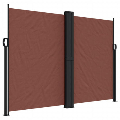vidaXL Retractable Side Awning Brown 180x600 cm