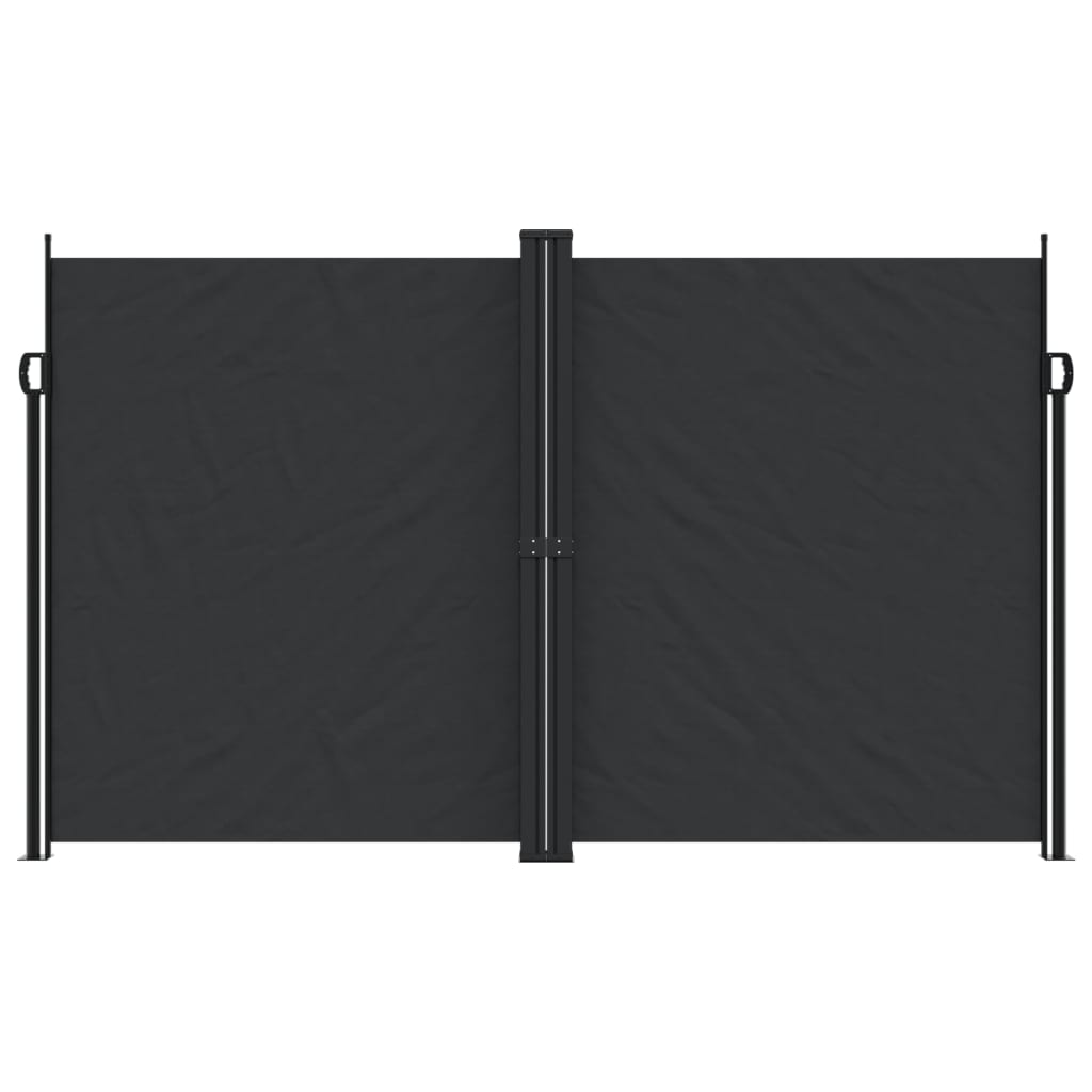 vidaXL Retractable Side Awning Black 200x600 cm