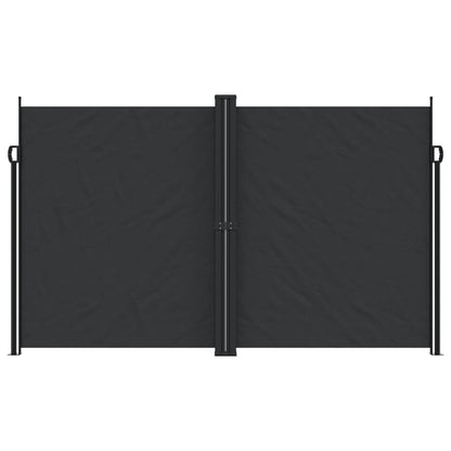 vidaXL Retractable Side Awning Black 200x600 cm