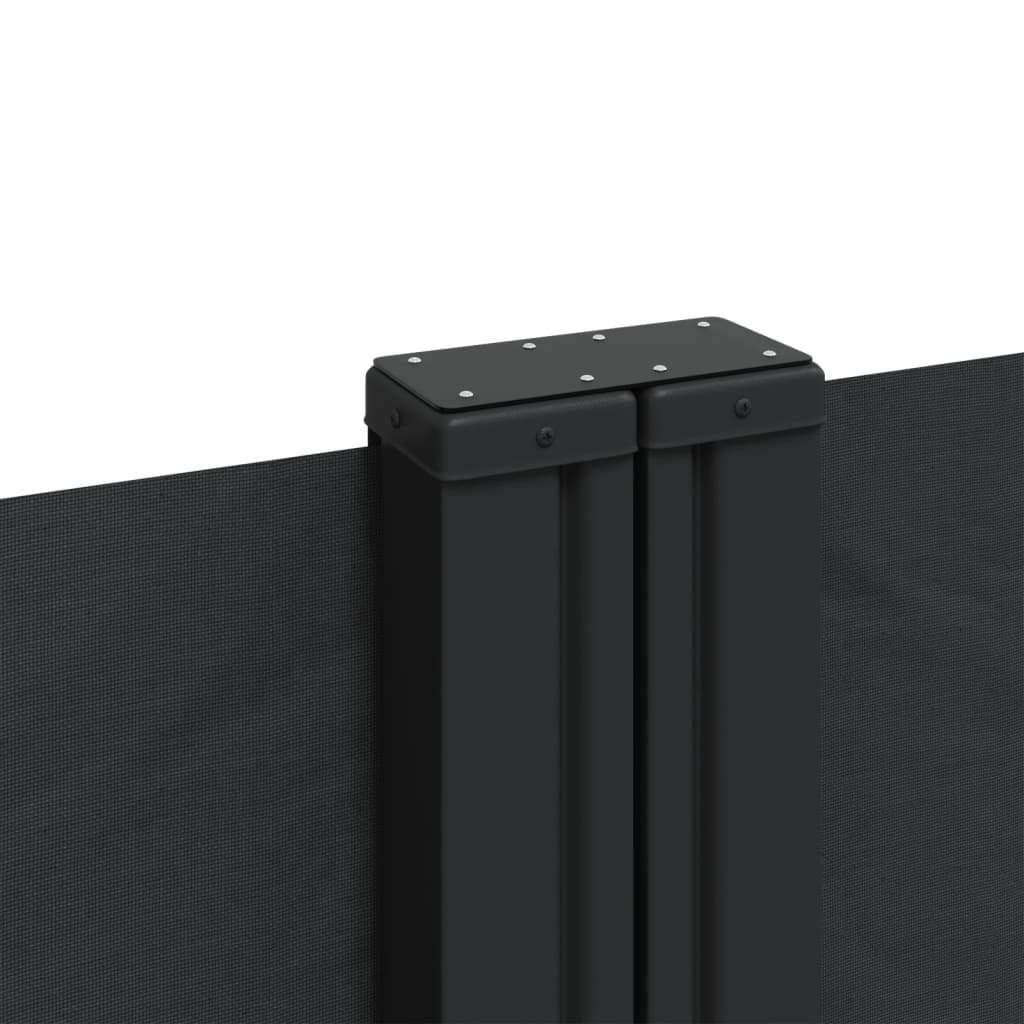 vidaXL Retractable Side Awning Black 200x600 cm