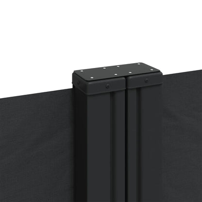 vidaXL Retractable Side Awning Black 200x600 cm