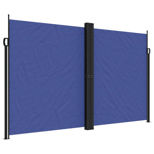 vidaXL Retractable Side Awning Blue 200x600 cm
