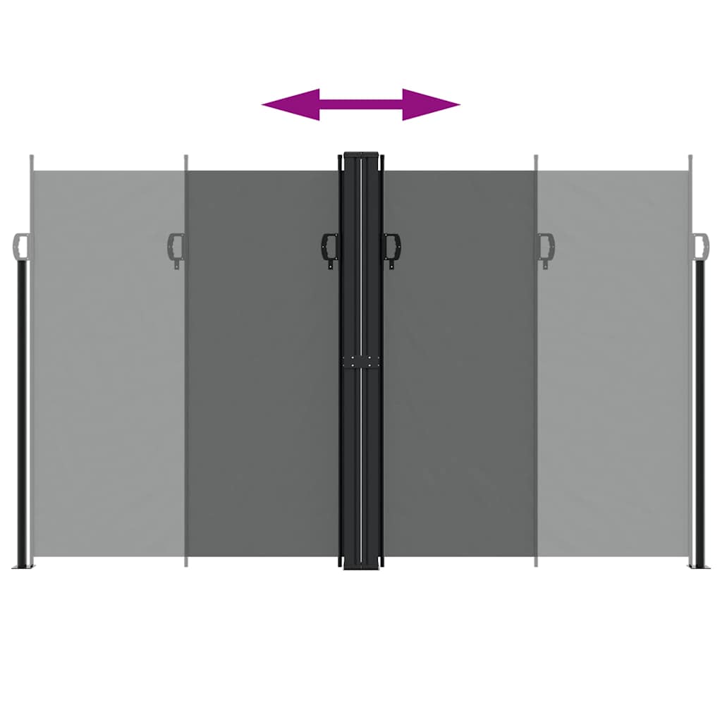 vidaXL Retractable Side Awning Anthracite 200x600 cm