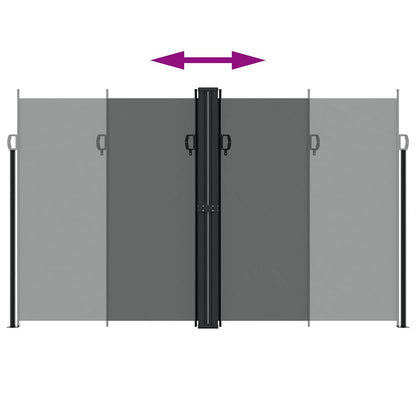 vidaXL Retractable Side Awning Anthracite 200x600 cm