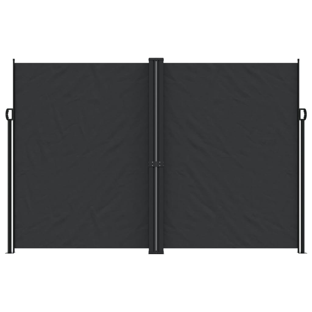 vidaXL Retractable Side Awning Black 220x600 cm