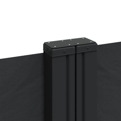 vidaXL Retractable Side Awning Black 220x600 cm