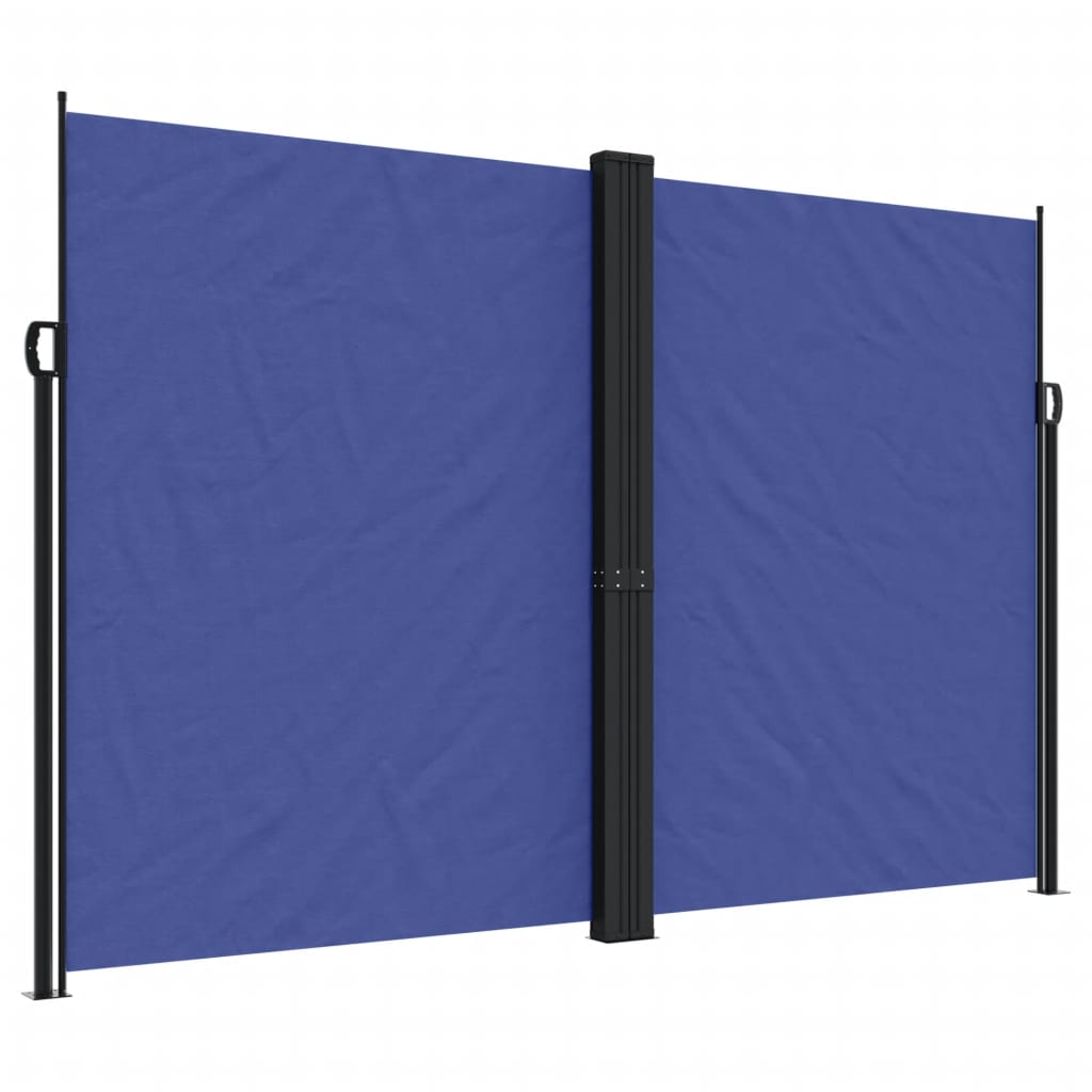 vidaXL Retractable Side Awning Blue 220x600 cm