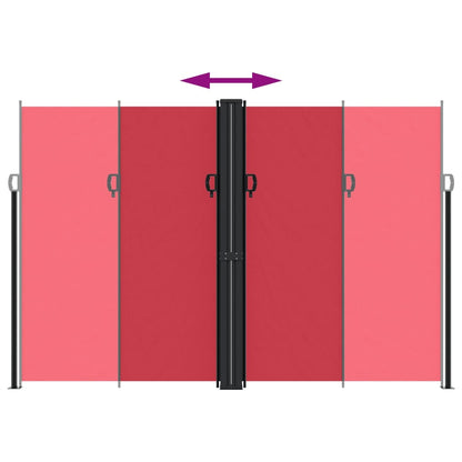 vidaXL Retractable Side Awning Red 220x600 cm