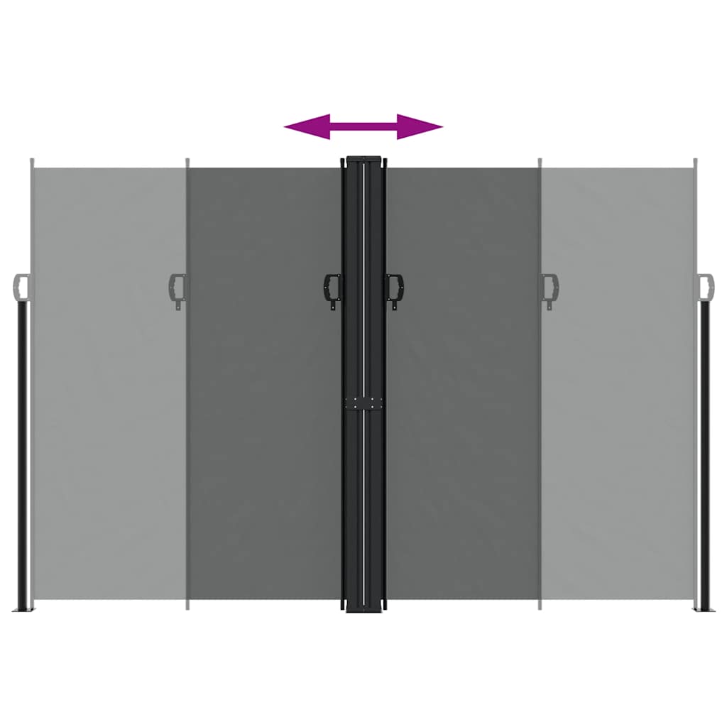 vidaXL Retractable Side Awning Anthracite 220x600 cm