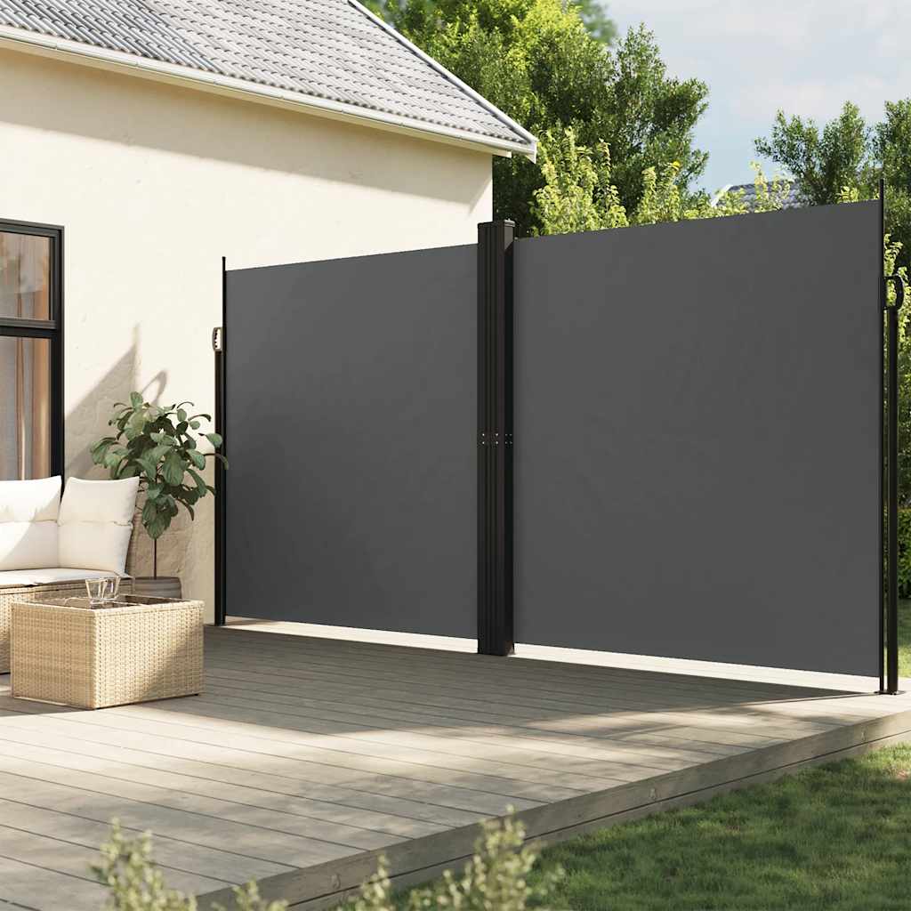 vidaXL Retractable Side Awning Anthracite 220x600 cm