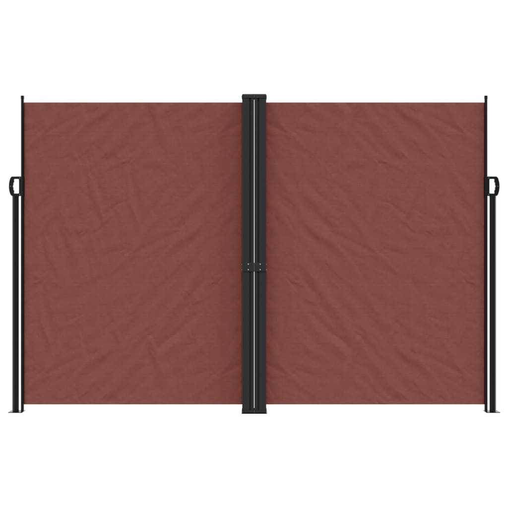vidaXL Retractable Side Awning Brown 220x600 cm