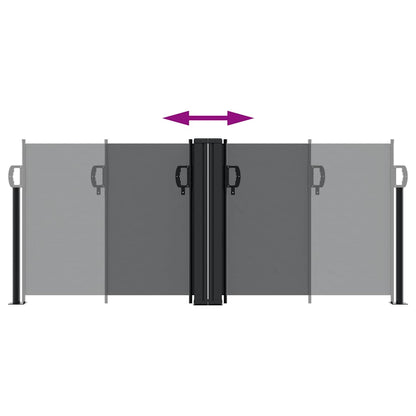 vidaXL Retractable Side Awning Black 100x1000 cm