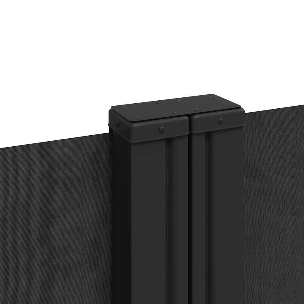 vidaXL Retractable Side Awning Black 100x1000 cm