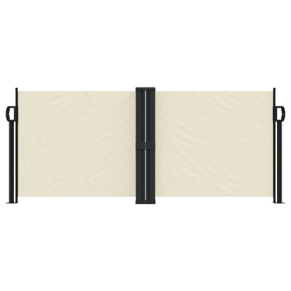 vidaXL Retractable Side Awning Cream 100x1000 cm