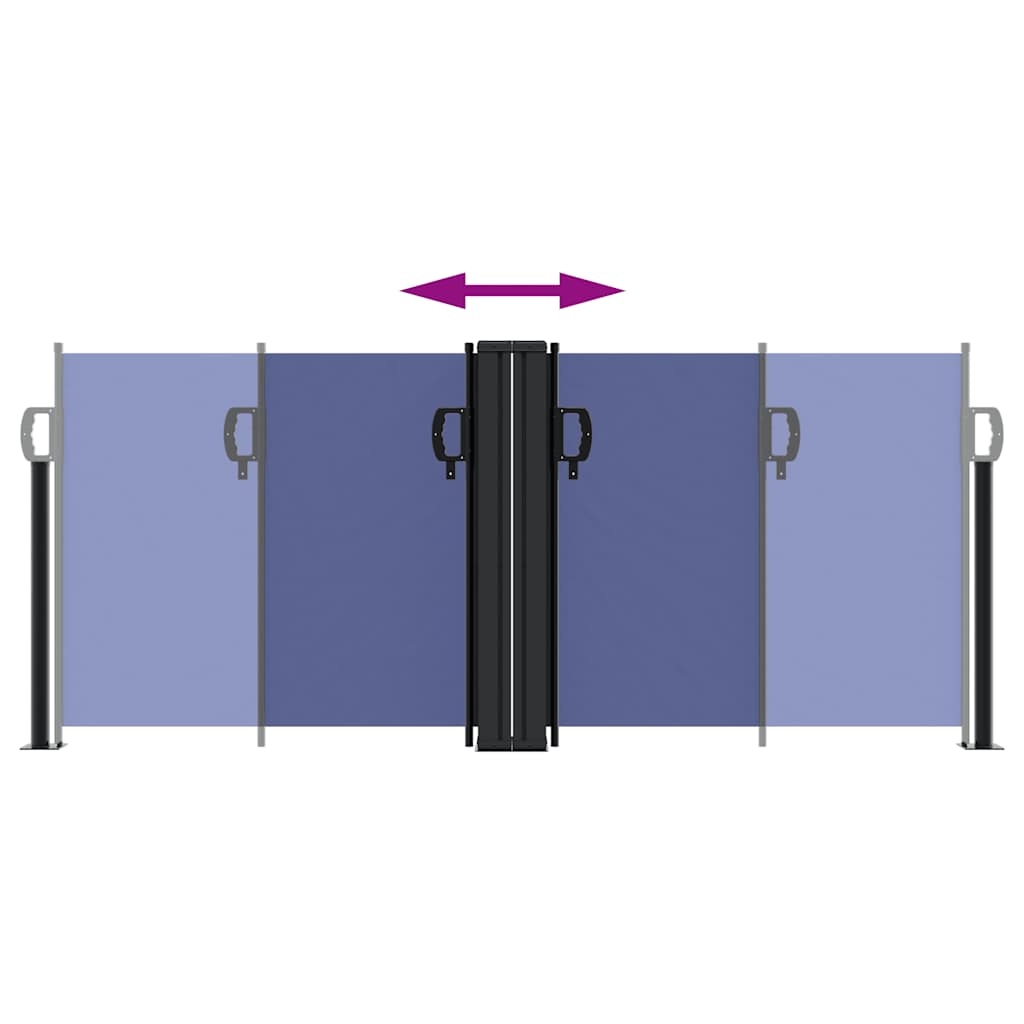 vidaXL Retractable Side Awning Blue 100x1000 cm