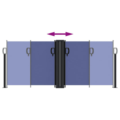 vidaXL Retractable Side Awning Blue 100x1000 cm
