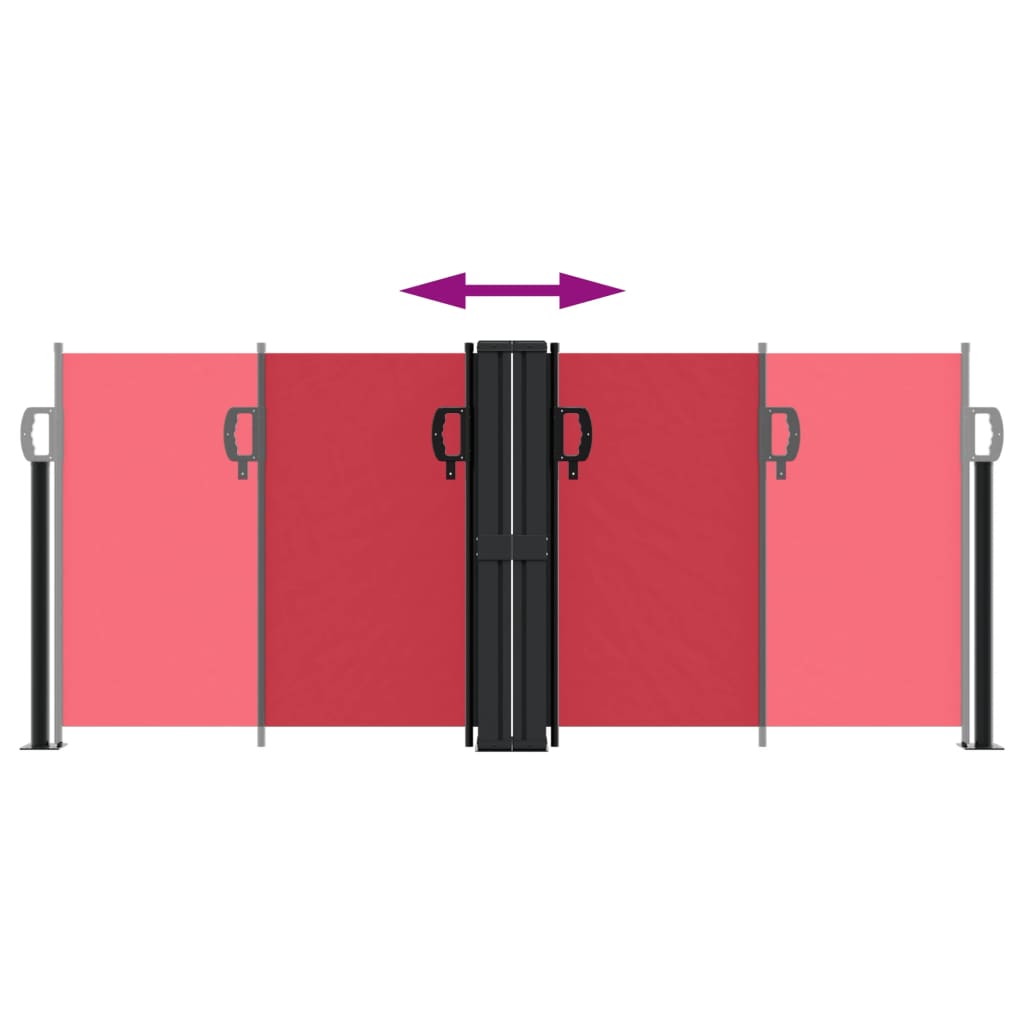 vidaXL Retractable Side Awning Red 100x1000 cm