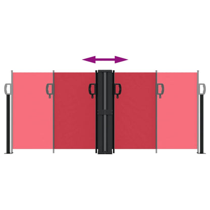 vidaXL Retractable Side Awning Red 100x1000 cm