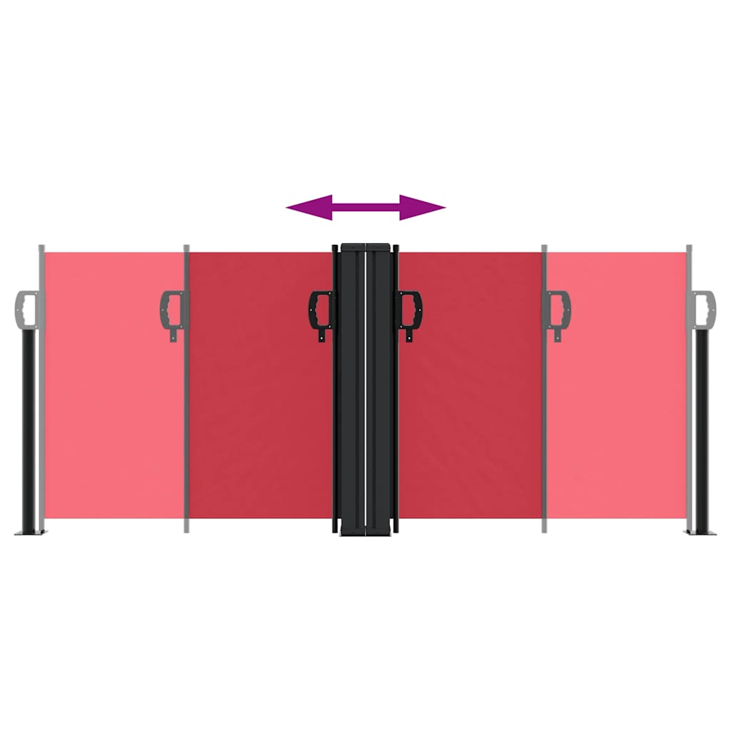 vidaXL Retractable Side Awning Red 100x1000 cm