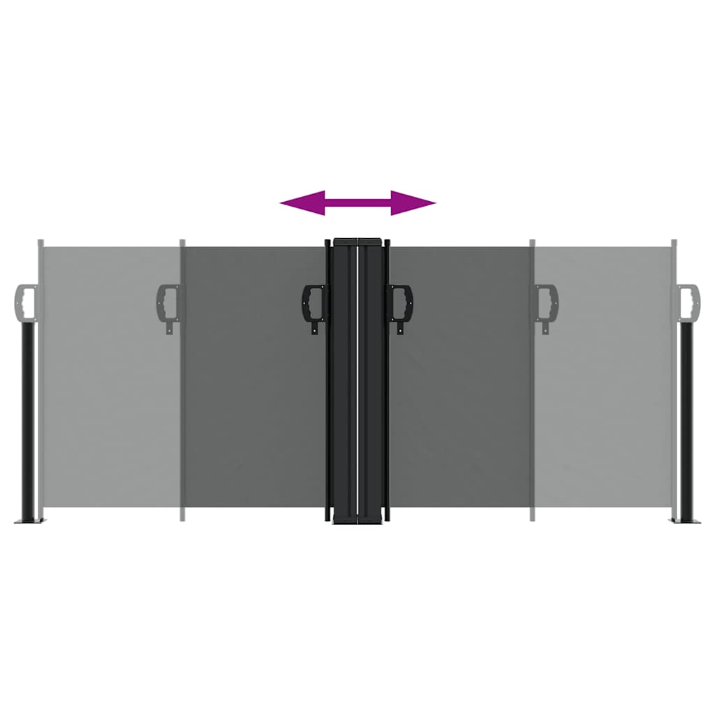 vidaXL Retractable Side Awning Anthracite 100x1000 cm