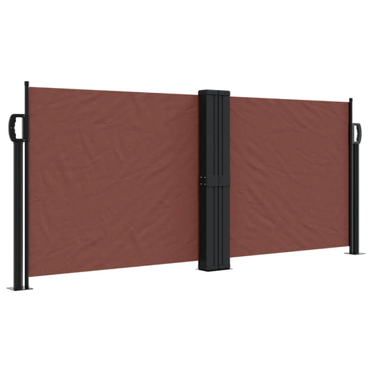 vidaXL Retractable Side Awning Brown 100x1000 cm