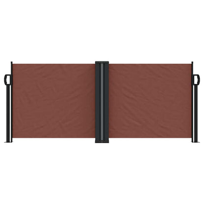 vidaXL Retractable Side Awning Brown 100x1000 cm