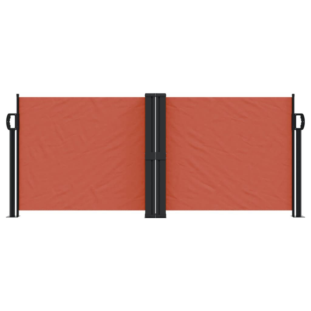 vidaXL Retractable Side Awning Terracotta 100x1000 cm