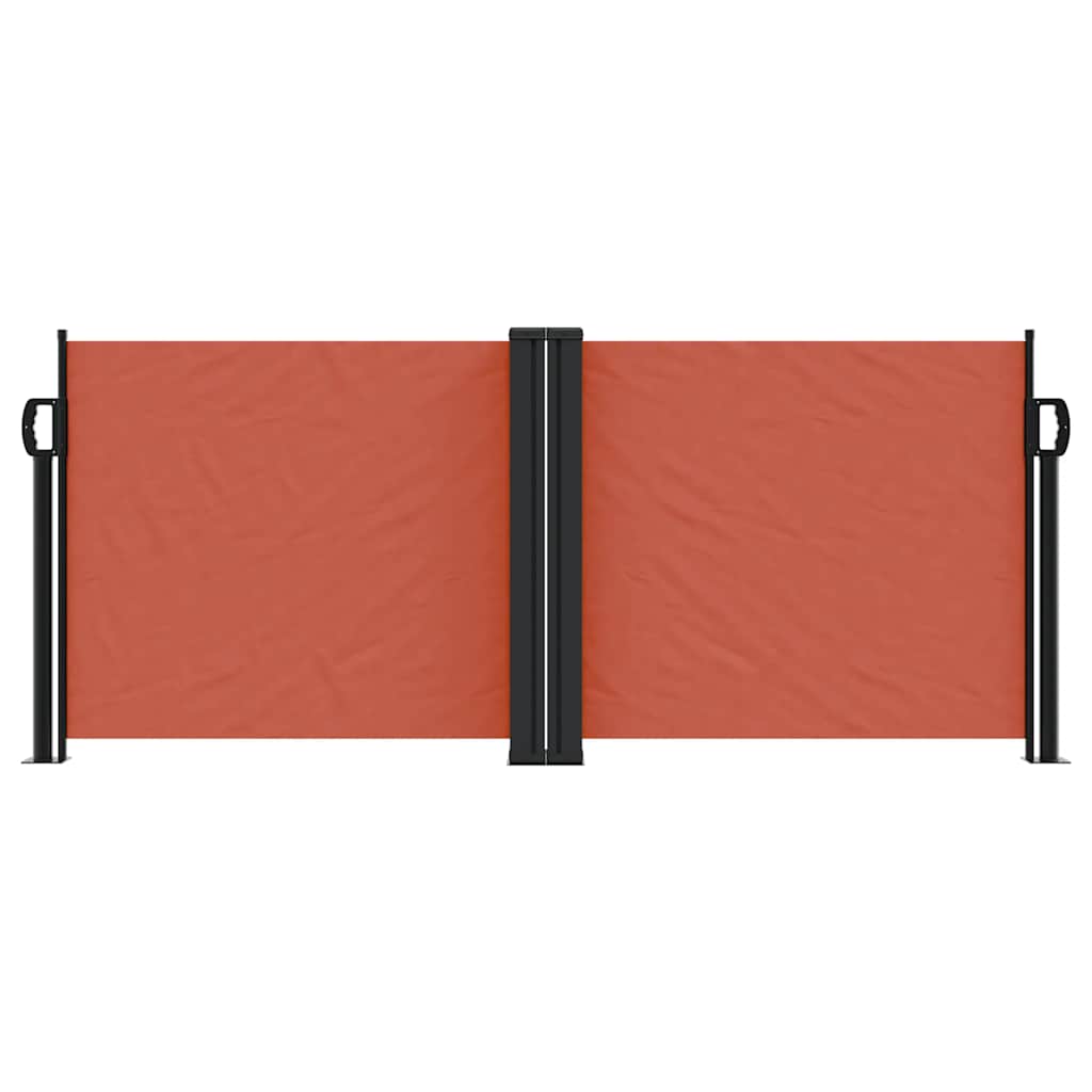 vidaXL Retractable Side Awning Terracotta 100x1000 cm
