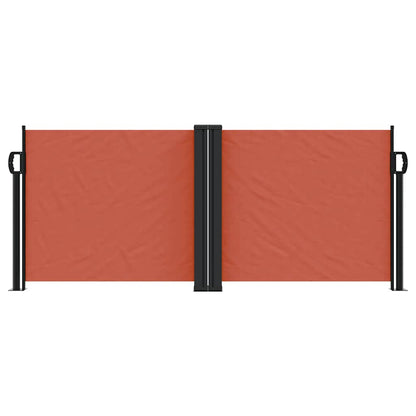 vidaXL Retractable Side Awning Terracotta 100x1000 cm