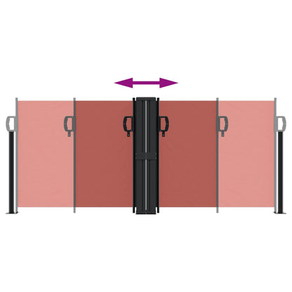 vidaXL Retractable Side Awning Terracotta 100x1000 cm