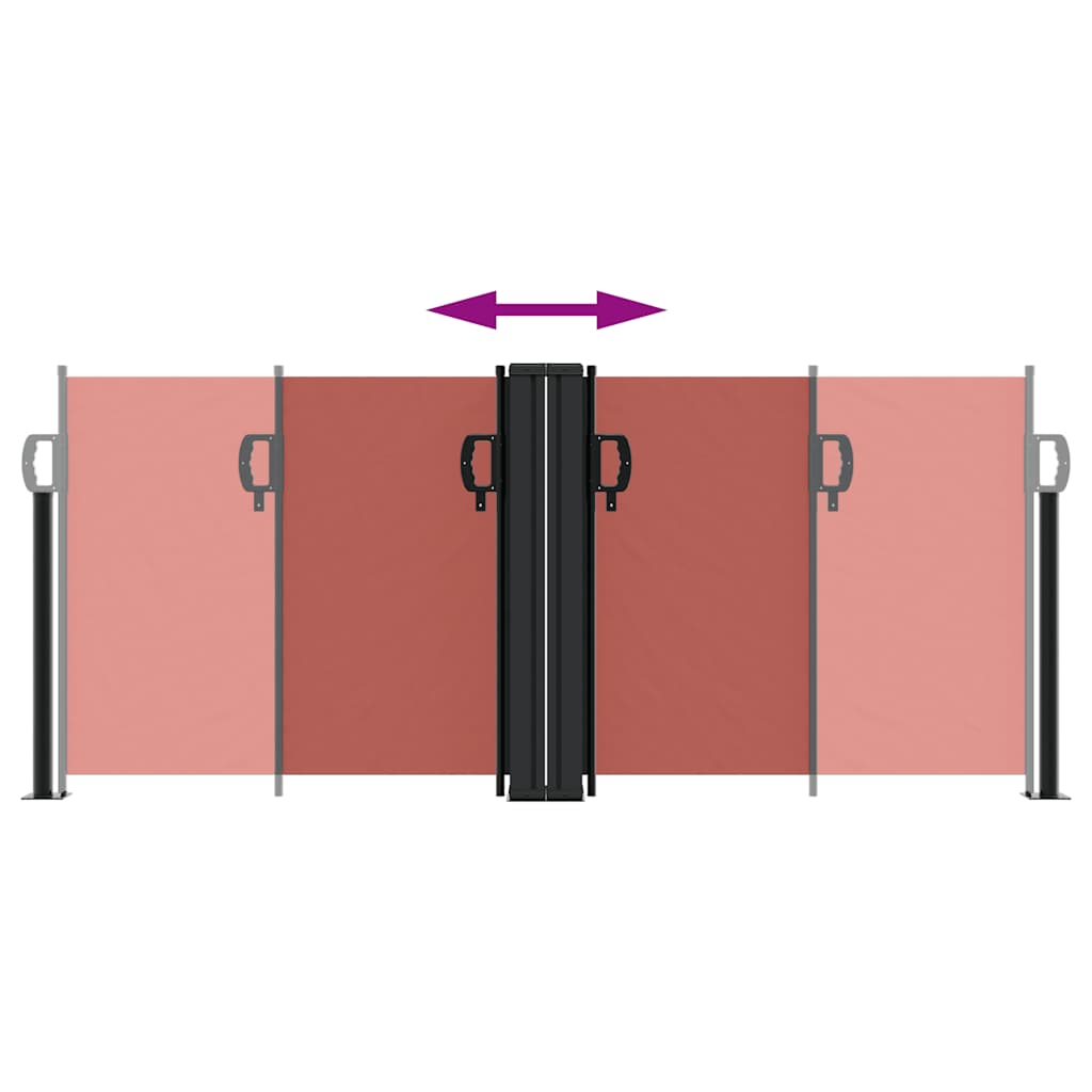 vidaXL Retractable Side Awning Terracotta 100x1000 cm