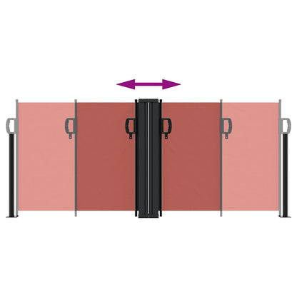 vidaXL Retractable Side Awning Terracotta 100x1000 cm