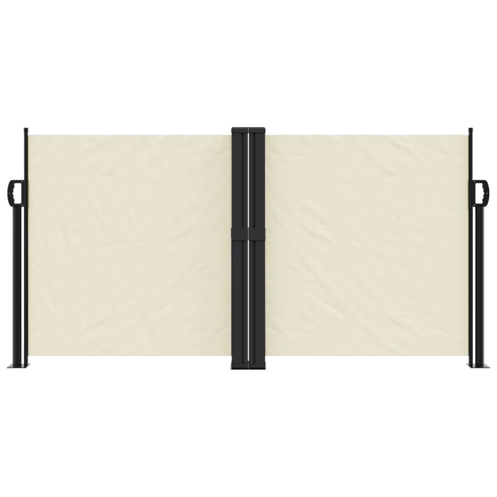 vidaXL Retractable Side Awning Cream 120x1000 cm