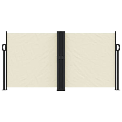 vidaXL Retractable Side Awning Cream 120x1000 cm