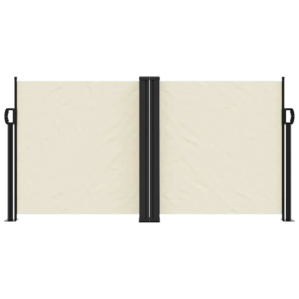 vidaXL Retractable Side Awning Cream 120x1000 cm