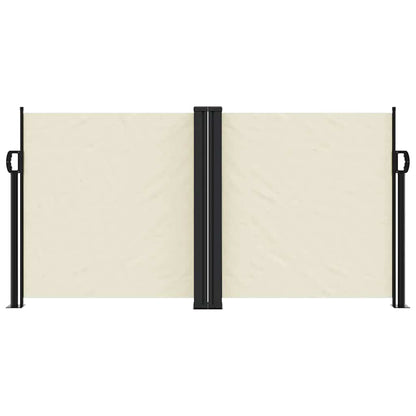 vidaXL Retractable Side Awning Cream 120x1000 cm