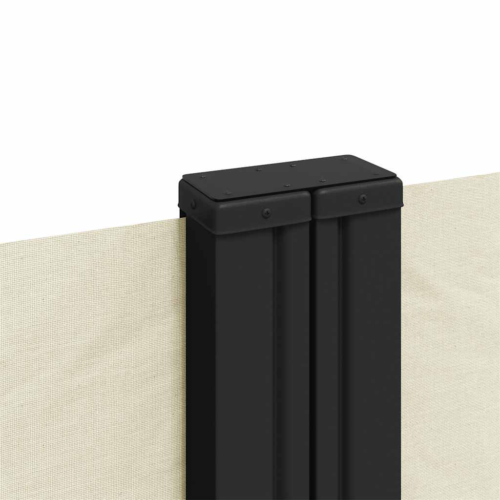vidaXL Retractable Side Awning Cream 120x1000 cm