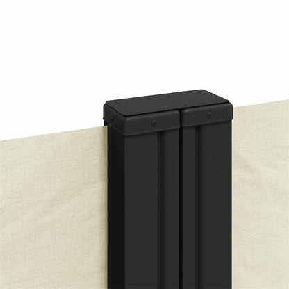 vidaXL Retractable Side Awning Cream 120x1000 cm