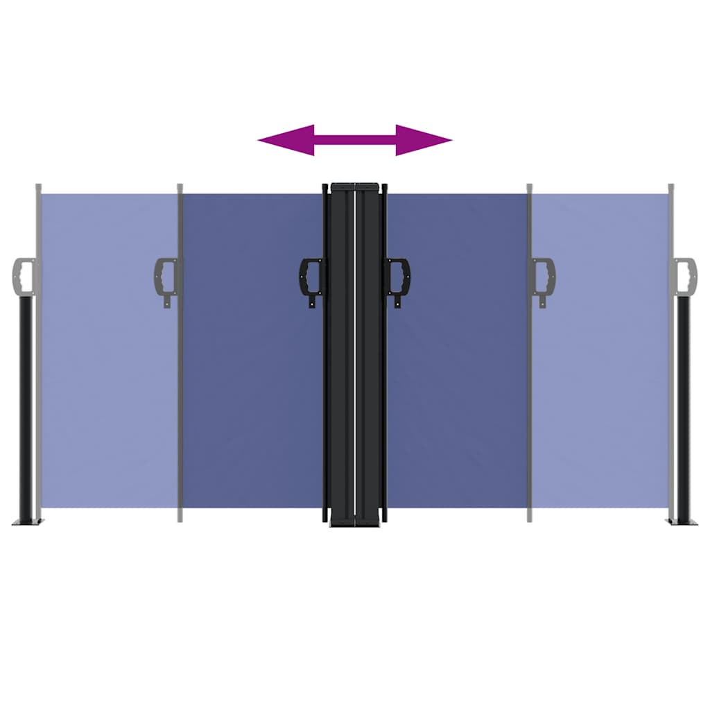 vidaXL Retractable Side Awning Blue 120x1000 cm